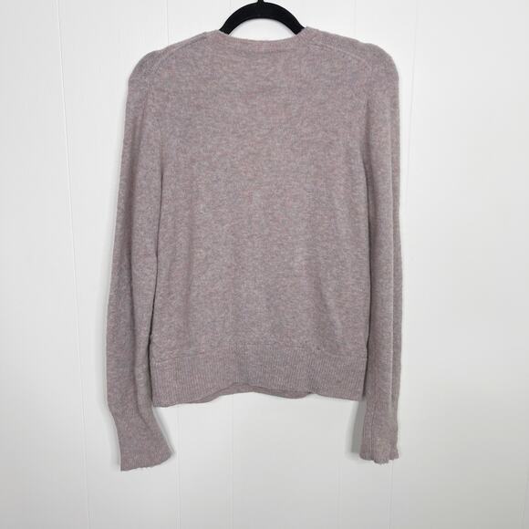 Madewell Wrap Front Pullover Sweater in Coziest Yarn Heather Purple Medium M - Picture 2 of 11